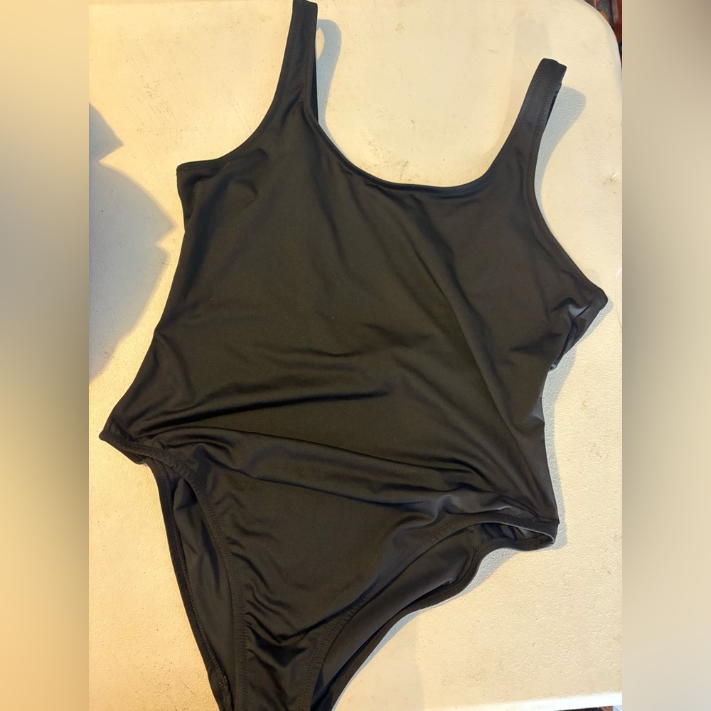 Pink Black One-Piece Swimsuit